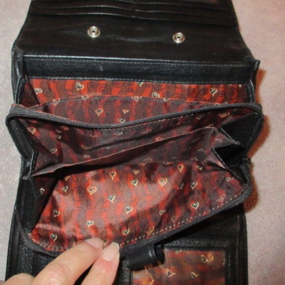 Brighton Leather Crocodile Embossed Checkbook Wallet Clutch Organizer Two Tone - Picture 5 of 12
